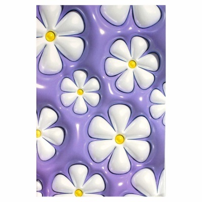 Тетрадь 32л Евроформат 3D Ромашки, софт-тач