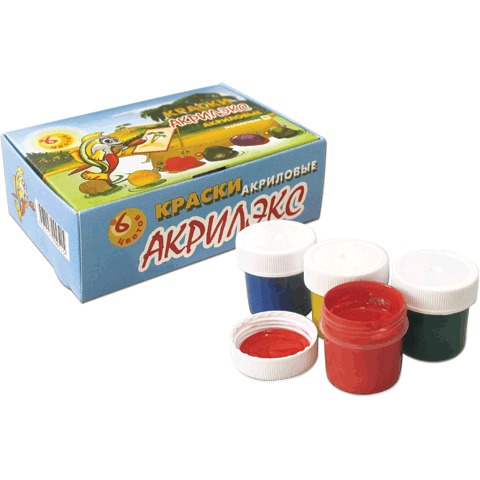 Краски акриловые 06цв. Акрилэкс 20мл