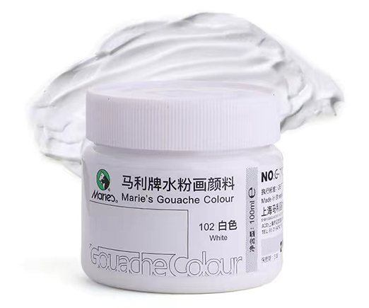 Гуашь 100мл Белила Maries №102