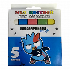 Мел цветной /асфальта Jumbo Bad Badtz Maru набор  5шт