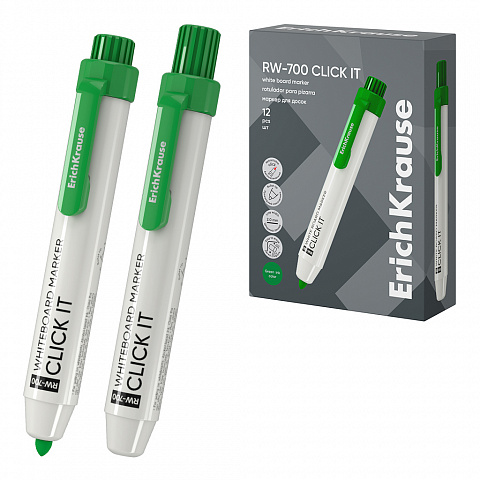 Маркер д/доски зеленый RW-700 Click it Автоматический