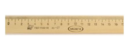 Линейка деревянная  17см