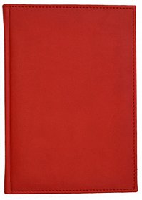 Ежедневник А5 Sorrento красный, кожзам, 128л v.1