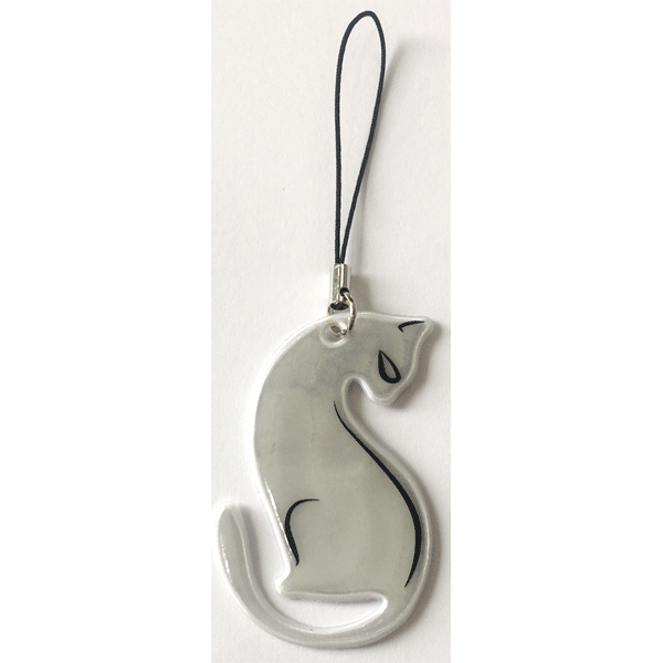 Брелок Светоотражающий Cat белый
