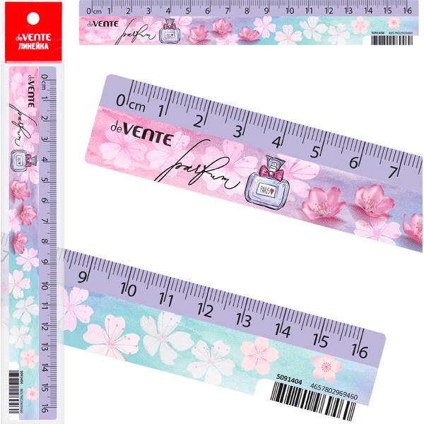 Линейка пластик 16см Perfume