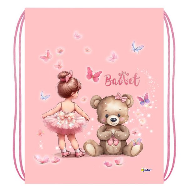 Мешок для обуви Балеринка с мишкой 33*42см