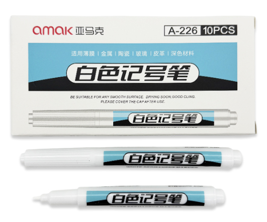 Маркер белый перманентный 1,0мм №А-226