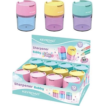 Точилка пластик с контейнером Jelly Gel, 2 отв.