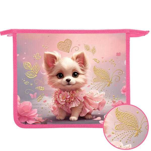 Папка д/тетр  А5  на молнии  Очаровательные щенки