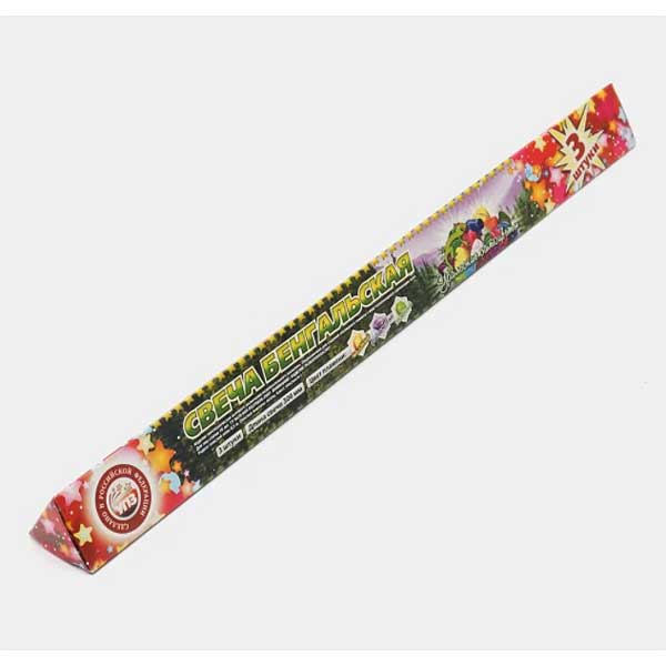 яБенгальские свечи h300мм 3шт/уп Уральские самоцветы, цвет.пламя