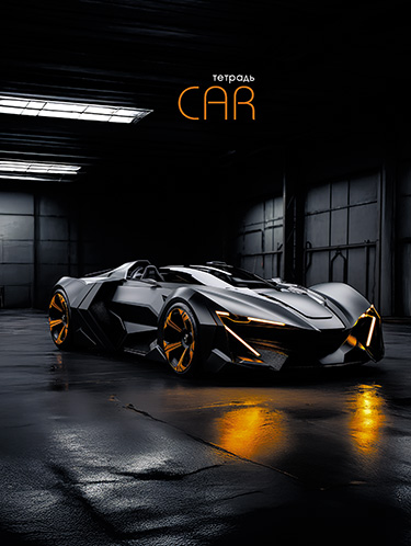 Тетрадь гребень линия 80л Чёрное авто