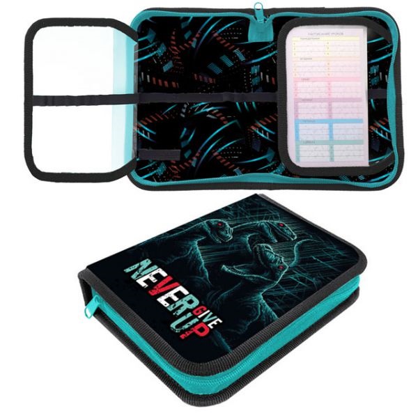 Пенал 1отд. большой/м с 2 планками Maxi Три динозавтра