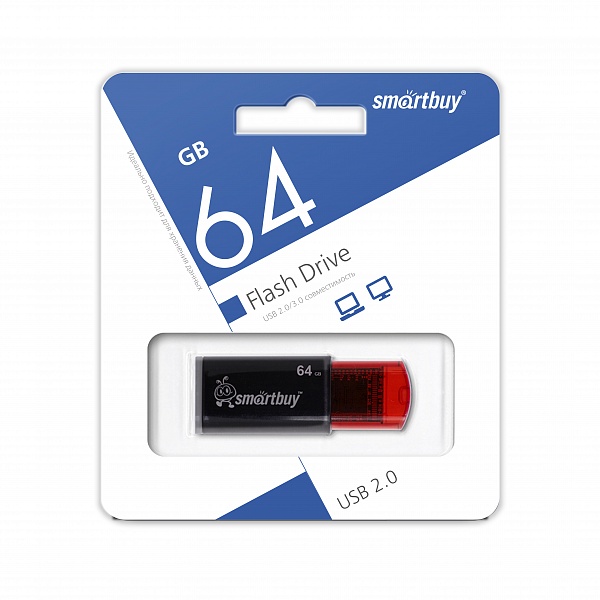 Флэшка 64Gb Clue черный