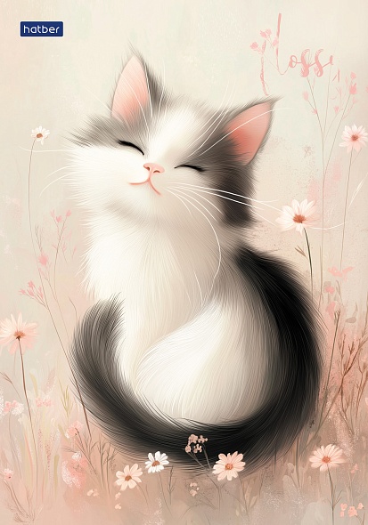 Блокнот А5  40л Flossy, жёст.подложка, на склейке