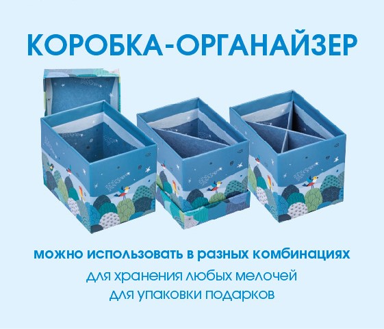 Коробка подарочная 12,5*9*10см Birds (органайзер)