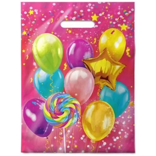 Пакет выруб.ручка 30*40=50мкм Ассорти