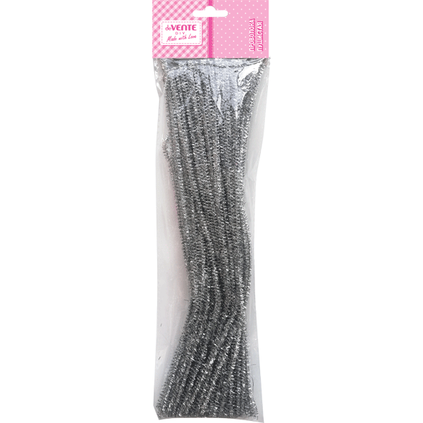 Пушистая проволока 30см, Серебро блест. 30шт