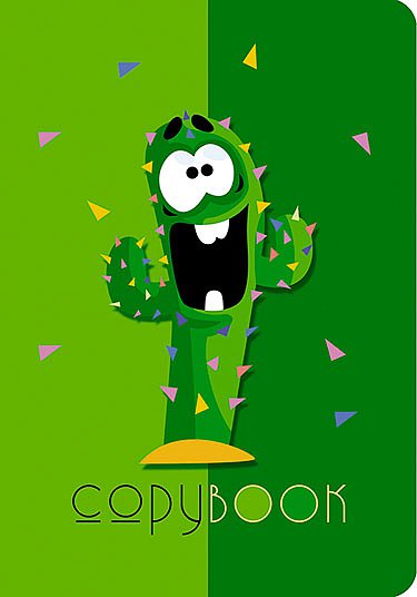 Тетрадь 40л Евроформат Веселый кактус