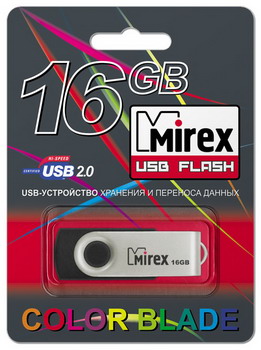 Флэшка 16Gb Swivel черная