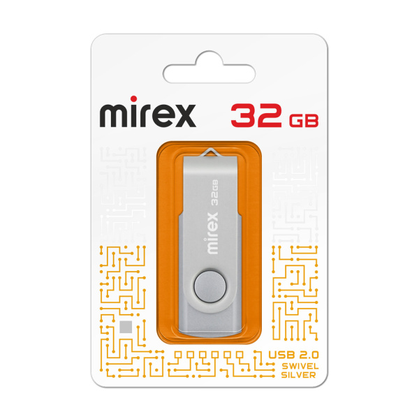Флэшка 32Gb Swivel серебристая