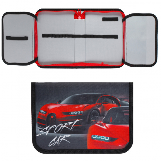 Пенал 1отд. большой/м с 2 планками Красная тачка