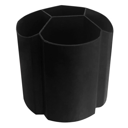 Подставка /канц.принадл. Цветок чёрный, 6 секции