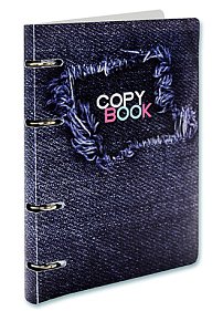 Тетрадь блок/кольцах  80л Джинса пластик.обложка