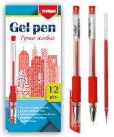 Ручка гель Intelligent  красная 0,5мм,  игольч. стержень