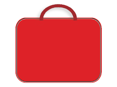 Папка с ручками А4   Красная  ткань