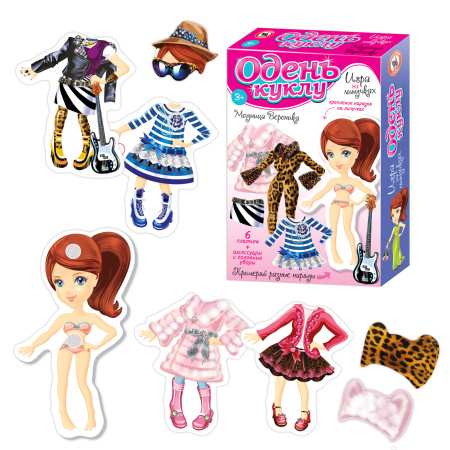 Игра на липучках Одень куклу. Наряды для Вероники