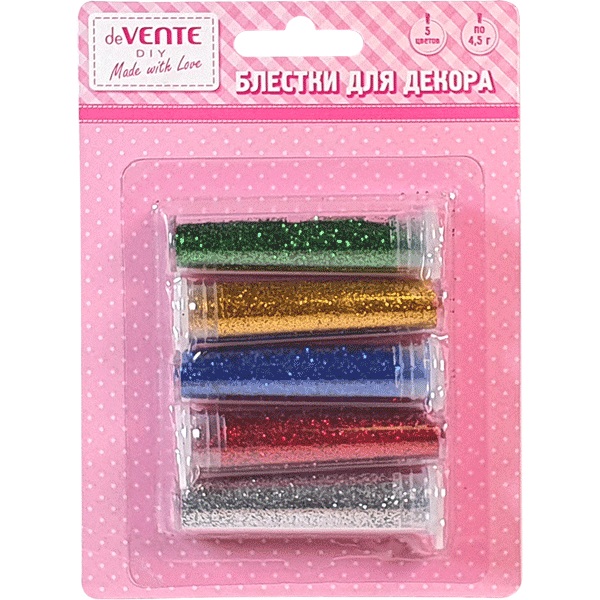 Блестки,  5цв  4,5 г,