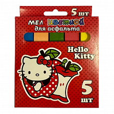 Мел цветной /асфальта Jumbo Hello Kitty набор  5шт