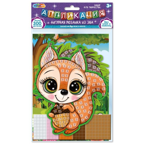 Набор д/творчества Аппликация из ЭВА 15*21см Большие глаза