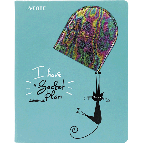 Дневник шк. 7БЦ/д. Naughty kitty, иск.кожа, шелкографАКЦИЯ