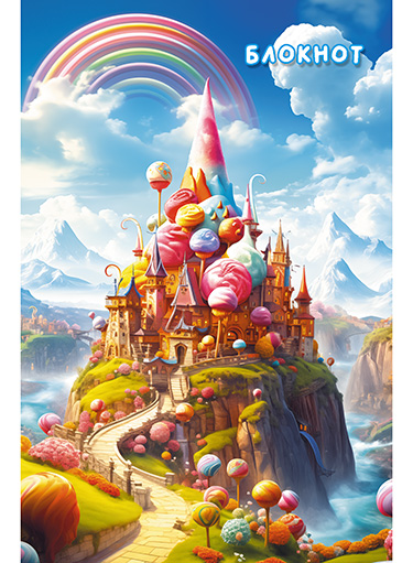 Блокнот А6  32л Карамельный замок