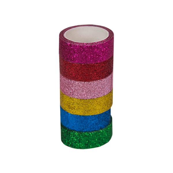 Скотч  декоративный 15мм*2м Glitter. Bright с блёстками