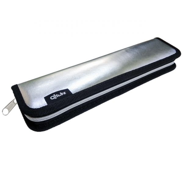 Пенал  для кистей 1отд. Серебро, кожзам