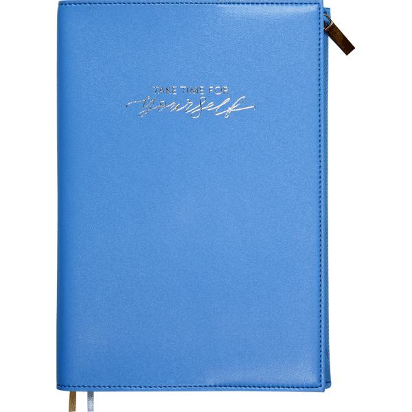 Ежедневник А5 7Бц Expert голубой, 160л, иск.кожа