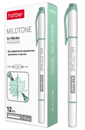 Маркер ArtMarker Mildtone Pastel  Мятный, двусторон. 1,0-4,0мм