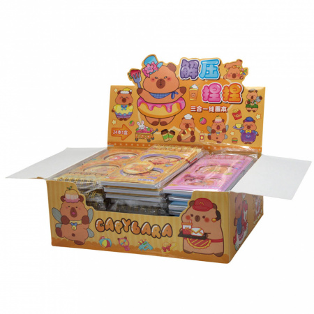 Блокнот/гребень  7*16,5см  42л Капибара + наклейки