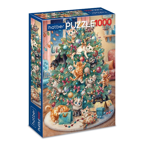 Пазлы 1000 эл Мяу-ёлка