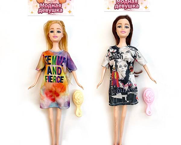 Кукла 29см литая с расчёской