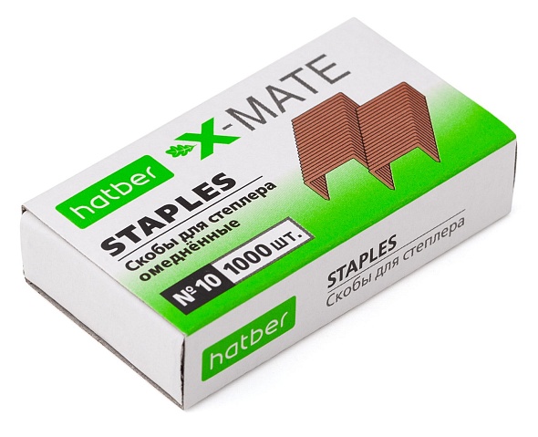 Скобы № 10 X-Mate омедненные