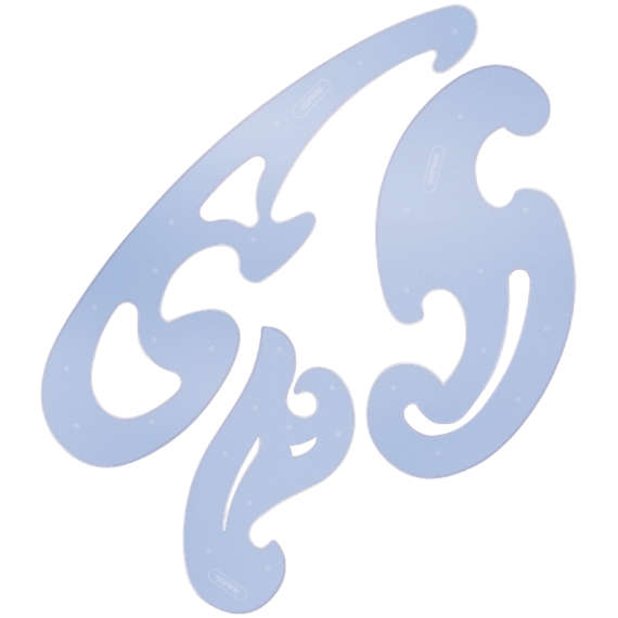 Лекало набор 3шт прозрачный тонир.