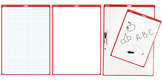 Доска детск.маркерная 34*49 двухсторонняя в клетку