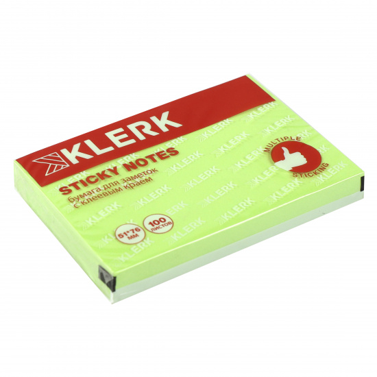 Стикер 51х76мм neon Зеленый 100л