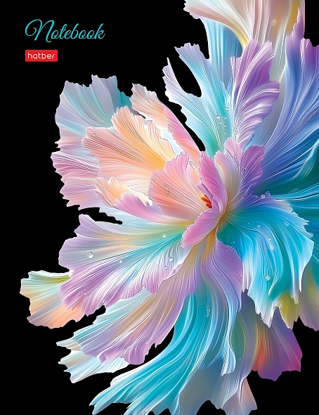 Бизнес-блокнот А5  80л 7БЦ Хрупкие лепестки, 3D лак