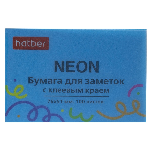 Стикер 51*75мм neon Голубой 100л