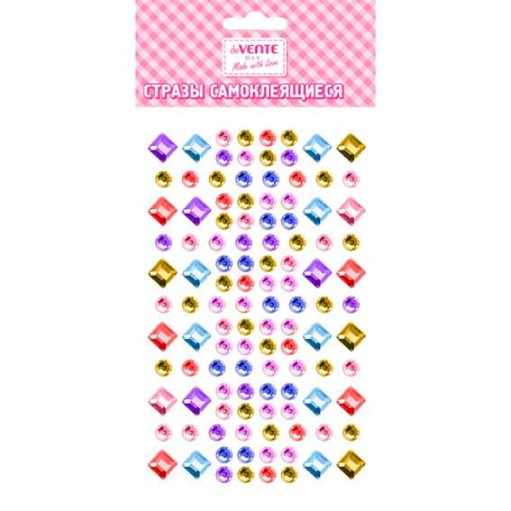 Наклейки-стразы Diamonds, карточка 9,5x15 см, цвет ассорти