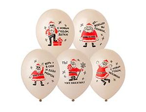 Шар возд рис 36см Дед Мороз прикольный (14")